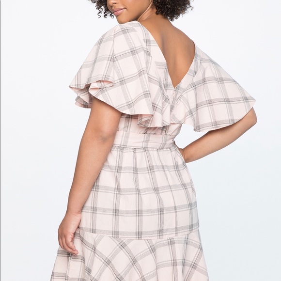 Eloquii pink plaid dress - size 28 - Picture 2 of 4